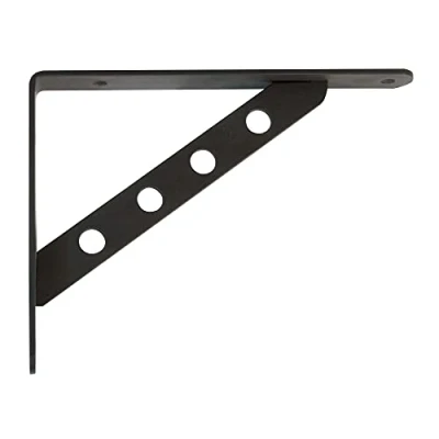 Imagen de Amig Palomilla para estanterías de Pared Escuadra metálica baldas Ángulo estantes Soporte estantería Acero Color Negro Medida: 250x195 mm Peso máx. Recomendado: 330 Kg
