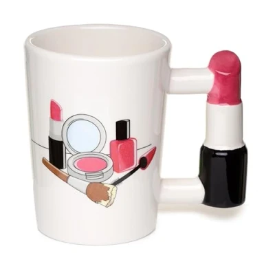Imagen de Tazze e Tazzine Taza con Mango de pintalabios, 350 ml, cerámica, Mixto, Height 11cm Width 12.5cm Depth 8.5cm