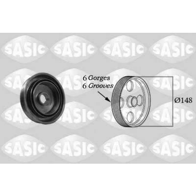 Imagen de SASIC 2150021 Polea de Cigüeñal 148 PEUGEOT: 206 Hatchback, 406 Berlina, 307 SW, CITROËN: Xsara Picasso, C4 I Hatchback