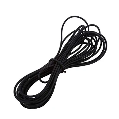 Imagen de Negro/Blanco 5M/10M Cordón elástico Cordones de nylon Kayak Estiramiento Cuerda Correa remolque(5mm*10M Negro)
