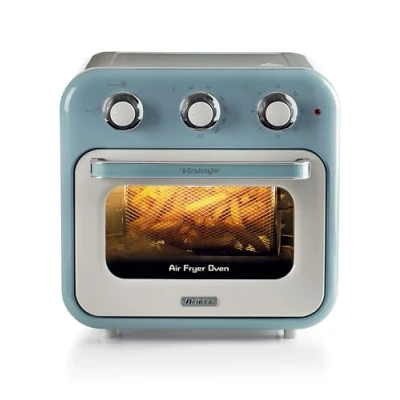 Imagen de Ariete 4632 Freidora de aire y horno (1400 W, 2 en 1, capacidad 16L, accesorios incluidos, temporizador 60 minutos, doble cristal, azul claro