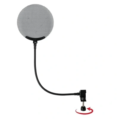 Imagen de Gator Frameworks Filtro pop de pantalla metálica con cuello cisne 12.4 pulgadas (GFW POPFILTER MTL)
