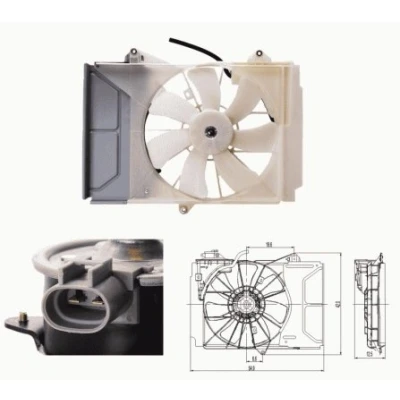Imagen de NRF 47697 Ventilador de radiador 335 12 90 con bastidor (armazón)
