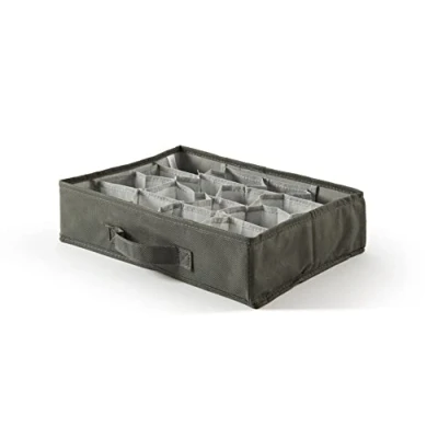 Imagen de Più EasyBox Organizador Cajón TNT 16 plazas, Tela, Cenizas, 35.0 x 28.0 9.0 cm