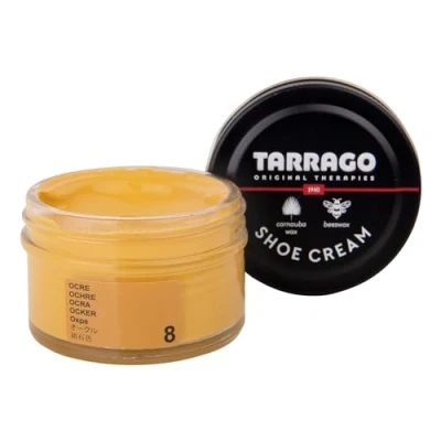 Imagen de Tarrago Shoe Cream 50 ml Crema para Zapatos, Bolsos y Accesorios de Cuero Sintético (Ocre 08)