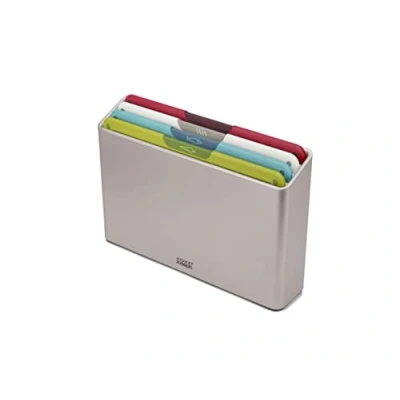 Imagen de Joseph Folio Icon, Juego de 4 tablas picar antideslizantes y codificadas por colores con estuche, Grande, Multicolor