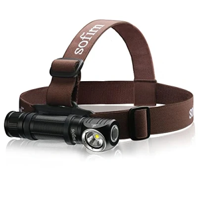 Imagen de sofirn linterna de cabeza recargable HS40, superbrillante 2000 lúmenes, alimentación por batería 18650 (incluida) SST40 LED con impermeable IPX 8, perfecta para correr, pescar, acampar