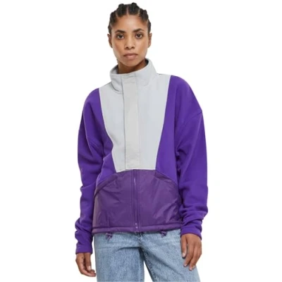 Imagen de Urban Classics Ladies Polarfleece Track Jacket Chaqueta, Realviolet/lightasphalt, XL para Mujer