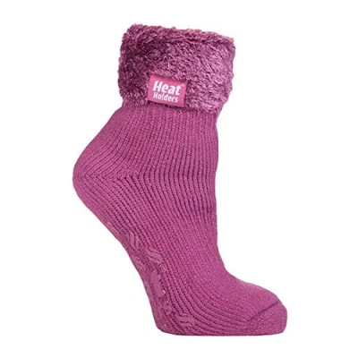 Imagen de HEAT HOLDERS Calcetines térmicos de corte bajo para mujer, extra suaves, esponjosos, antideslizantes, con agarres, HHl04, 32 36