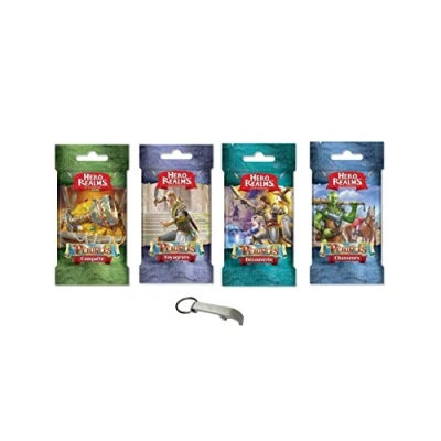 Imagen de Lote Hero Realms 4 Decks Periples: conquista, descubrimiento, cazadores y viajeros, versión francesa + 1 abrebotellas Blumie (4 periples)