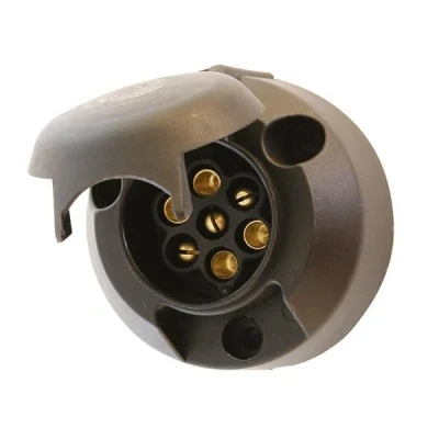 Imagen de CARPOINT 0410005 Tomacorriente remolque 12 7 Plástico con tapa contra salpicaduras ISO 1724 N