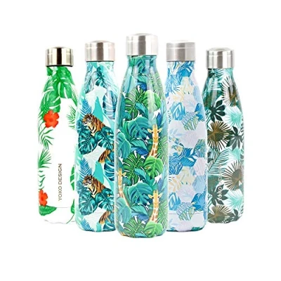 Imagen de YOKO DESIGN Estampada Botella isotérmica, Acero Inoxidable, Jirafa, 6 cm