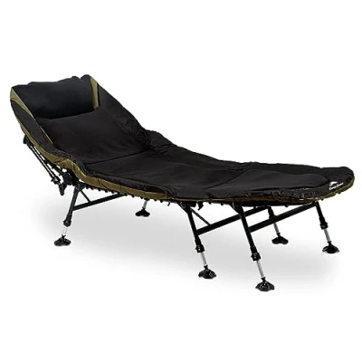 Imagen de CampFeuer Tumbona Plegable para Carpas XXL 210 x 85 45 60 cm Altura Ajustable y Estable con 8 Patas Cama de Campamento, Camping, Reclinable, Silla Cama, Acolchada