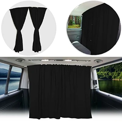 Imagen de BREMER SITZBEZÜGE Cortina de cabina con protección solar para cabina, compatible accesorios negros autocaravanas VW T5 T6 T6.1 Multivan Transporter Caravelle