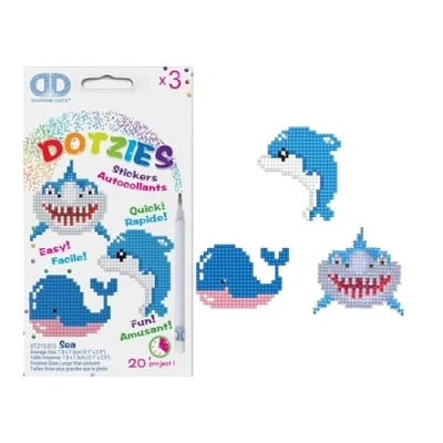 Imagen de Pracht Creatives Hobby DTZ12 008 Diamond Dotzies Juego de 3 pegatinas brillantes para diseñar uno mismo y decorar , color/modelo surtido