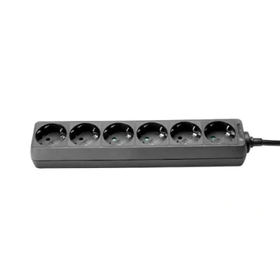 Imagen de Adam Hall Accessories 8747X6M3 Regleta de 6 enchufes (plástico, sin Interruptor, 3 m), Color Negro