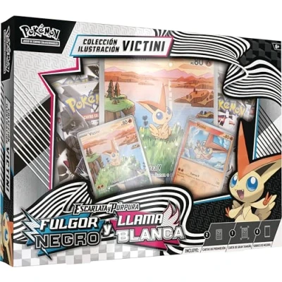Imagen de Pokémon Colección ilustración Teselia Victini (1 Carta holográfica de promoción con expandida, 4 Sobres Mejora y 1 promoción)