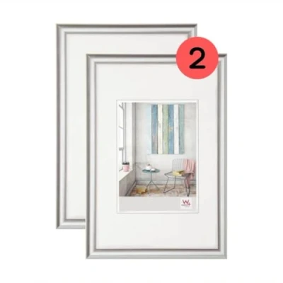 Imagen de Walther Design DP Trendstyle marco de plástico 2X030X040 plata
