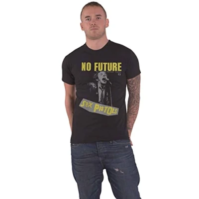 Imagen de The Sex Pistols Camiseta oficial de Anarchy in UK Band Logo Nue para hombre, color negro, Negro , XXL