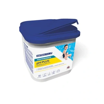 Imagen de pH Plus: Compuesto Granulado Aumenta los Valores de Inferiores a 7,2 para Todo Tipo Piscinas Mejora el Confort del Baño 5 kg Astralpool