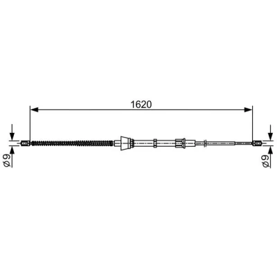 Imagen de BOSCH 1 987 482 448 Cable de Freno Mano 1620