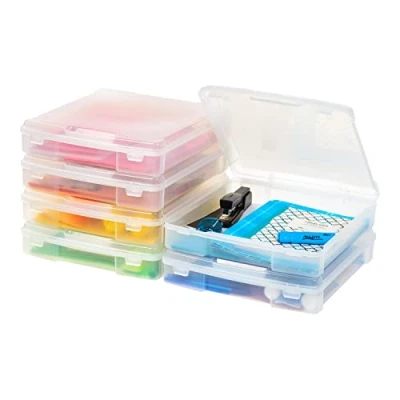 Imagen de Iris Ohyama, Caja de plástico portátil, Lote 6, SBC 350E, Transparente