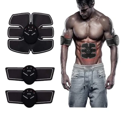 Imagen de MadaBo EMS Estimulador Muscular, Abdominal, cinturón de tonificación electrónico, portátil, Entrenamiento Fitness en casa, Dispositivo con USB Recargable para Hombres y Mujeres