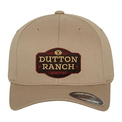 Imagen de Yellowstone Licenciado Oficialmente Dutton Ranch Flexfit Cap (Caqui), Small/Medium
