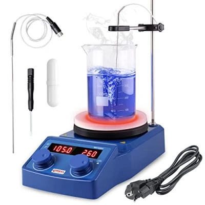 Imagen de PRECIPETTE Agitador Magnético Calefactora Digital 100 1500rpm 5L 280C Magnetico con Placa Agitadores de Laboratorio Mezcladores