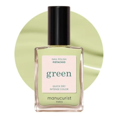 Imagen de MANUCURIST Green Esmalte de Uñas Verde Pastel Pistachio Pintauñas Pálido Clásico 9 Free vegano y orgánico (83%) Manicura profesional 15 ml (Pistachio)