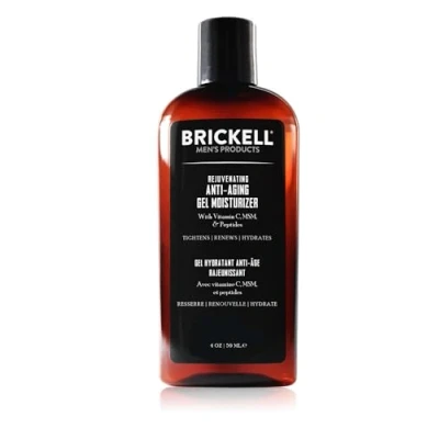 Imagen de Brickell Men&#039;s Hidratante en Gel Antienvejecimiento Rejuvenecedor para Hombres, Natural y Orgánico, Humectante de Rápida Absorción que Reduce las Líneas Finas Arrugas (Perfumado, 118 ml)