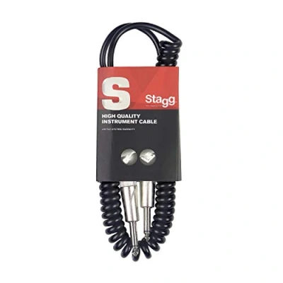 Imagen de Stagg SPiRALE 0.6 mm jack/jack 6 m, Negro, Enroscado de lujo