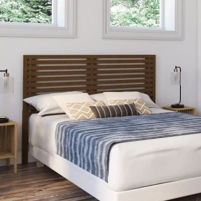 Imagen de Cabecero de listones color madera envejecida 160 cm