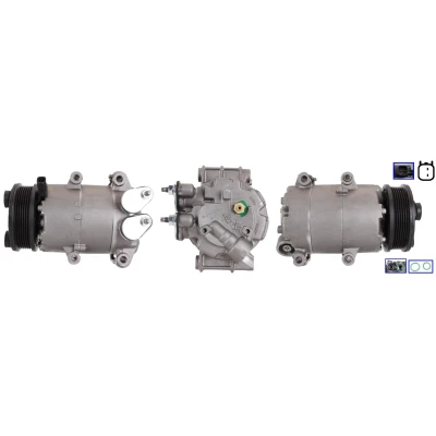 Imagen de LUCAS ACP01038 Compresor de Aire Acondicionado PAG 46 R 134 a con juntas FORD: FIESTA 6, FOCUS 3