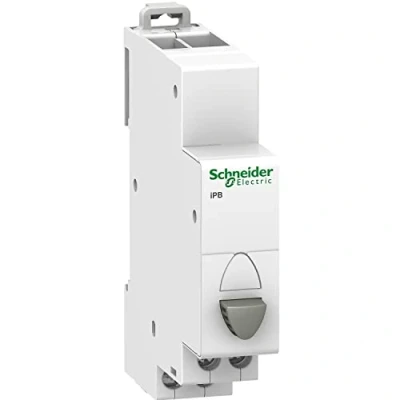 Imagen de Schneider Electric A9E18032 Acti 9 iPB Simple Gris Pulsadores, 1NO, 82mm x 18mm 71mm, Blanco