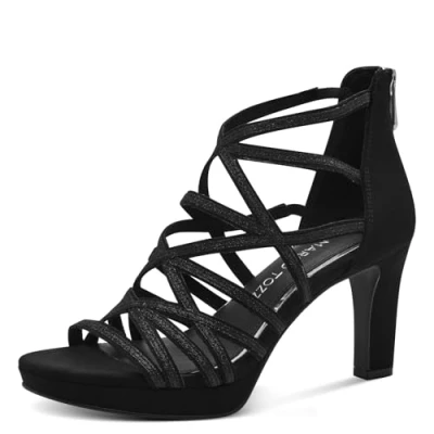Imagen de MARCO TOZZI 2 28373 42, Sandalia con talón Mujer, Peine Negro, 40 EU
