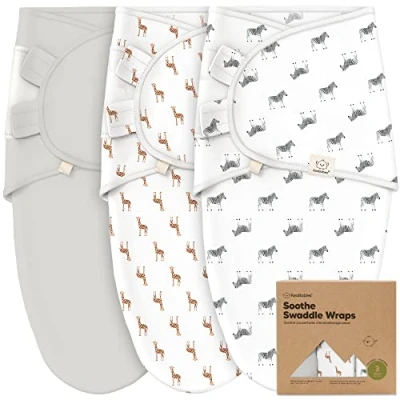 Imagen de Sacos orgánicos para Dormir bebé Paquete de 3 pañales recién Nacido 0 a Meses Saco Nacido, (The Wild)