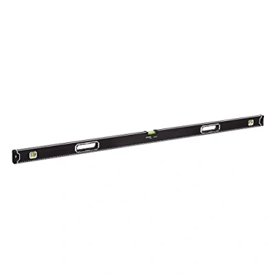 Imagen de MIVOS Nivel de burbuja aluminio 150 cm con sistema magnético y carcasa 3 niveles Alta precisión magnético, 1500 mm, VR 4517, Negro