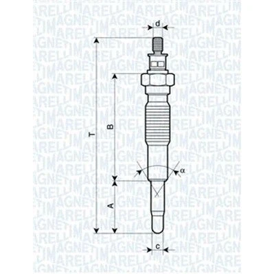 Imagen de MAGNETI MARELLI 062900077304 Bujía de precalentamiento 11V 10A M10X1,25 ASIA MOTORS: Rocsta SUV Cabrio