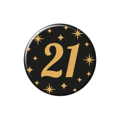 Imagen de PD Party Con Clase Badge, Color oro/negro, 5.5 cm (7032303)