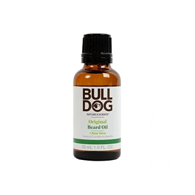 Imagen de Bulldog Skincare Aceite para Barba con Ingredientes Naturales Aloe Vera, de Camelina y Té Verde Suaviza, Amolda Acondiciona tu Formato: 30 ml 1 Unidad