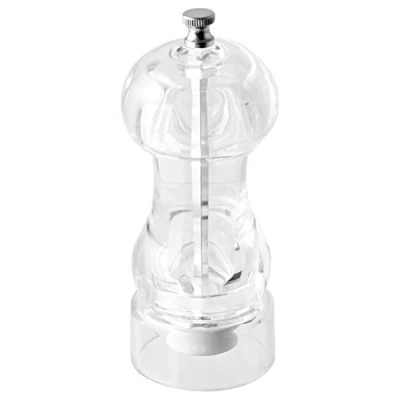 Imagen de FACKELMANN salero cocina vidrio de cristal molinillo sal pimienta manual y pimentero 6x6x19 cm 1 ud