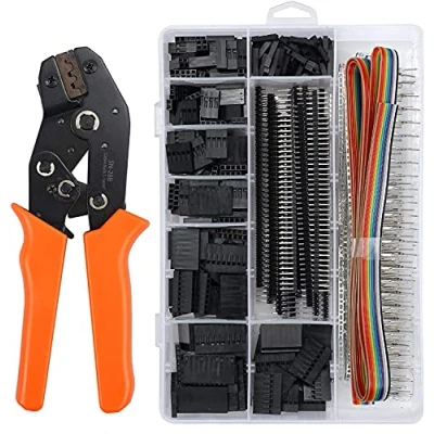 Imagen de Cozywind Herramientas de Crimpadora Dupont, Juego con 1550PCS Pins Macho y Hembra Conector Dupont 28 18AWG 0.1 1.0mm²