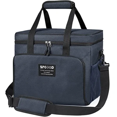 Imagen de SPGOOD 20L Nevera Portatil Bolsa Térmica,Multiuso Porta Alimentos Isotermica con Correa Ajustable para Picnics, Fiestas, Camping,Playa Refrescos,Excursión,para Hombres,Mujeres,Niños,Bebé