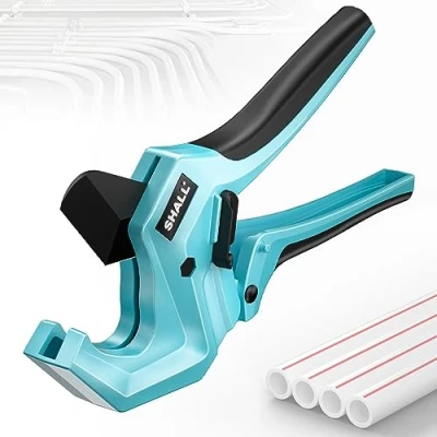 Imagen de SHALL cortador de tubos plástico 1 5/8 (44 mm), PVC, con trinquete para cortar mangueras PEX, PVC y PPR 44 mm diámetro exterior