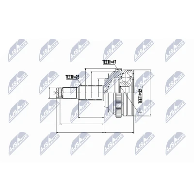 Imagen de NTY NPZ CH 001 Junta Homocinética lado de rueda CHRYSLER: VOYAGER 4