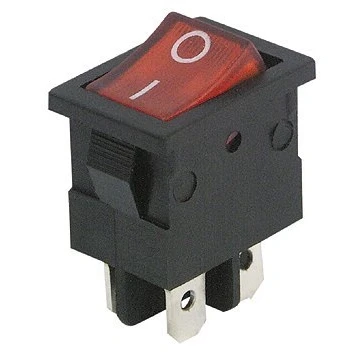 Imagen de MC Power Miniinterruptor basculante (4 pines, 250 V 6,5 A, 2 posiciones: encendido/apagado)