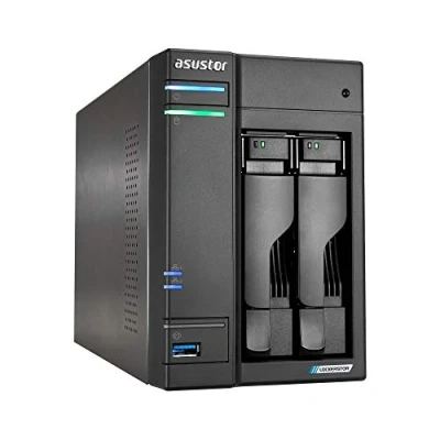 Imagen de Asustor Lockerstor 2 Gen2 AS6702T NAS de bahías, 4GB RAM DDR4, almacenamiento conectado a la red para entusiastas creación contenidos (sin discos)