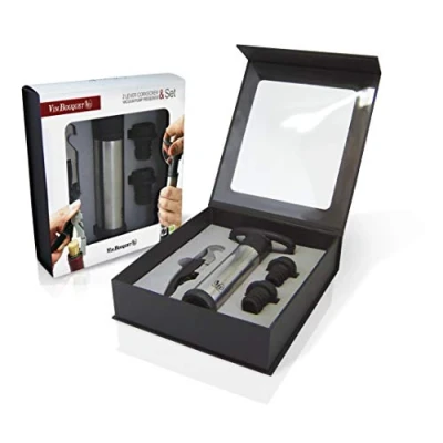 Imagen de VB VIN BOUQUET 1 Sacacorchos 2T &amp; Bomba / 2 Lever Corkscrew Pump Set, Acero Inoxidable
