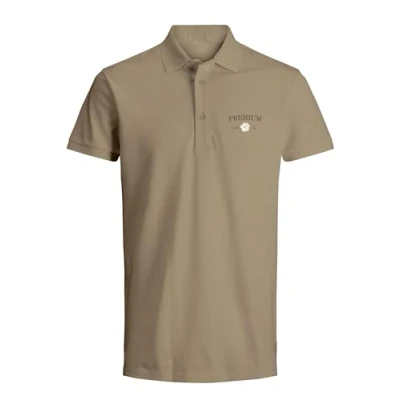 Imagen de JACK &amp; JONES Jprblaalfie SS Polo Fst, Travertine, M para Hombre